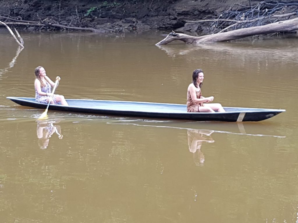 paddling on cuyabeno river